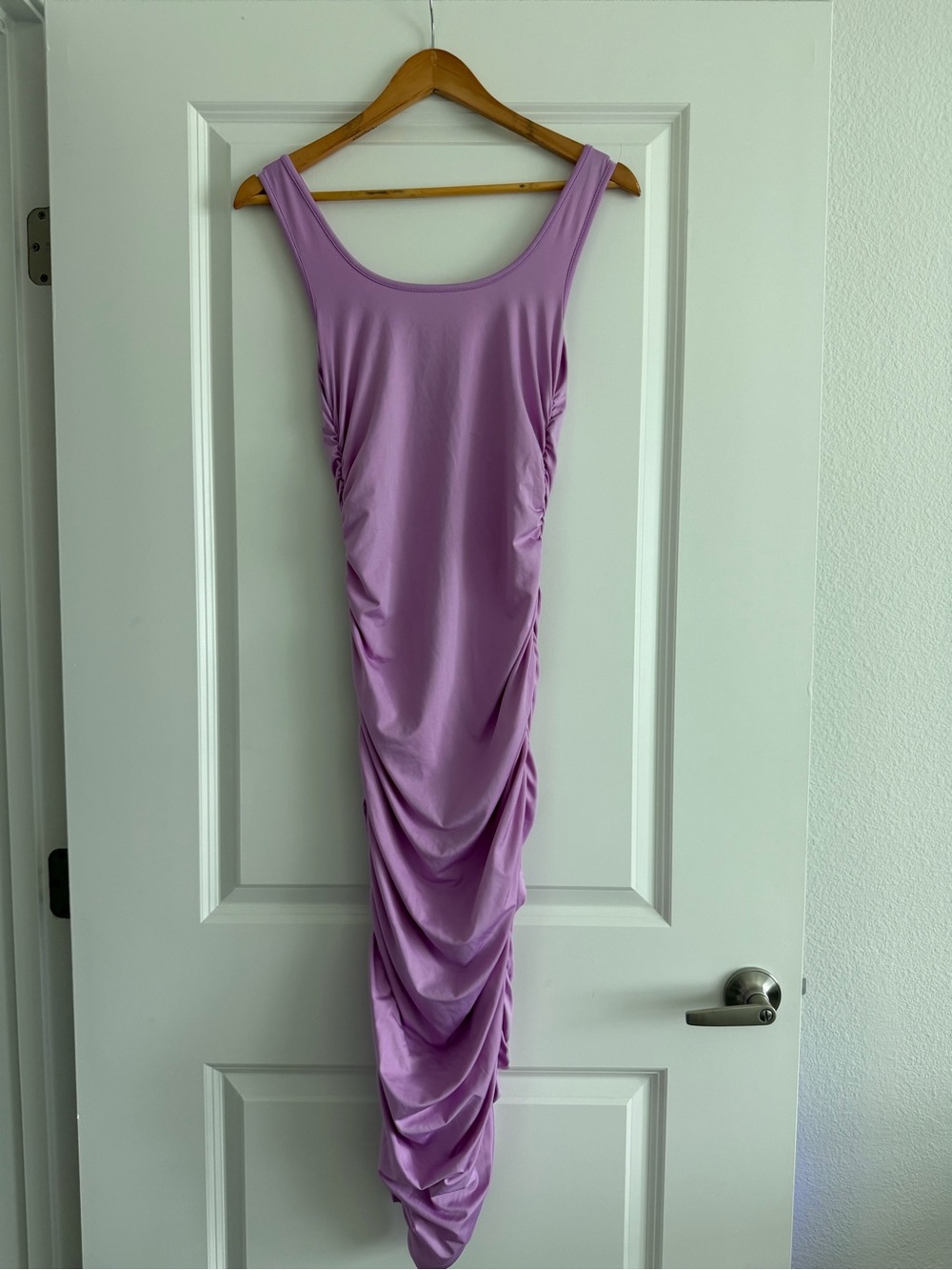 Lilac Ruched Tank Bodycon Dress - Women